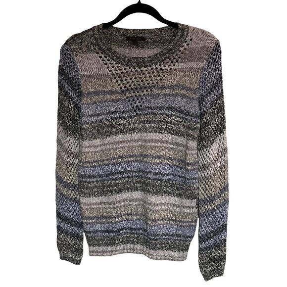 Rachel Zoe Manufacturer Sample Gray / Purple / Blue Stripe Sweater - Picture 1 of 5